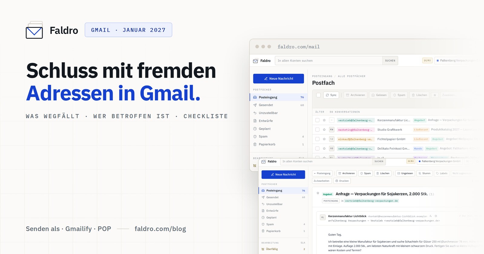 Gmail empfängt bald keine fremden Adressen mehr: was im Januar 2027 wegfällt und wie Sie sich vorbereiten