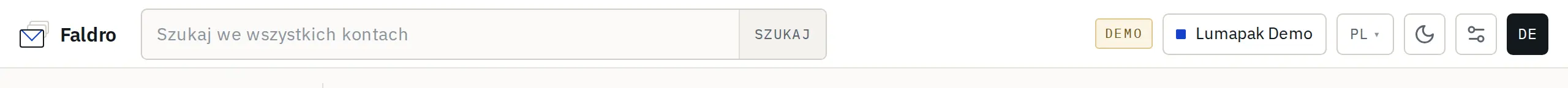 Przełącznik organizacji w nagł&oacute;wku